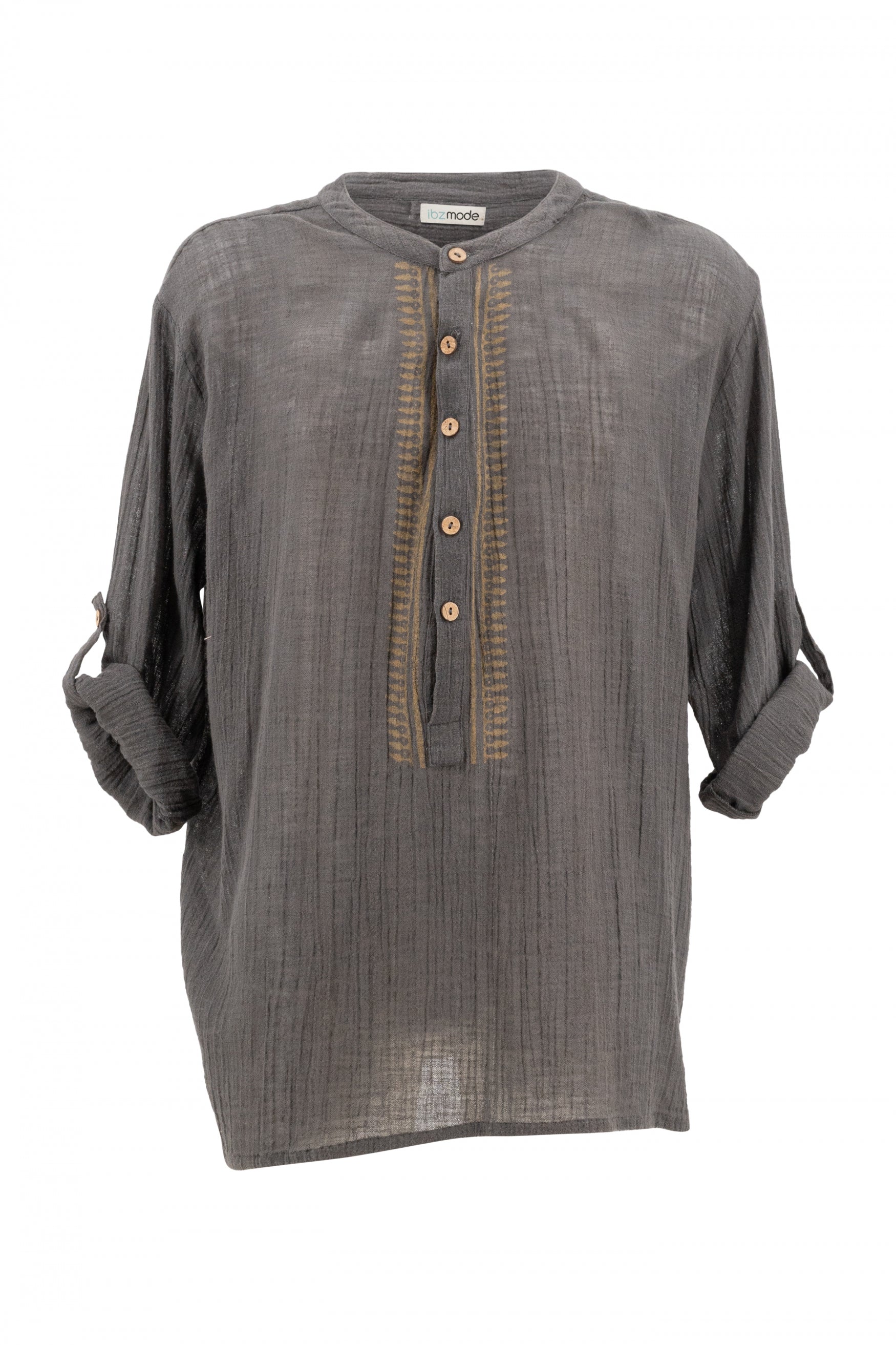 Bohemian blouse in anthracite van ibzmode, Brands of Ibiza