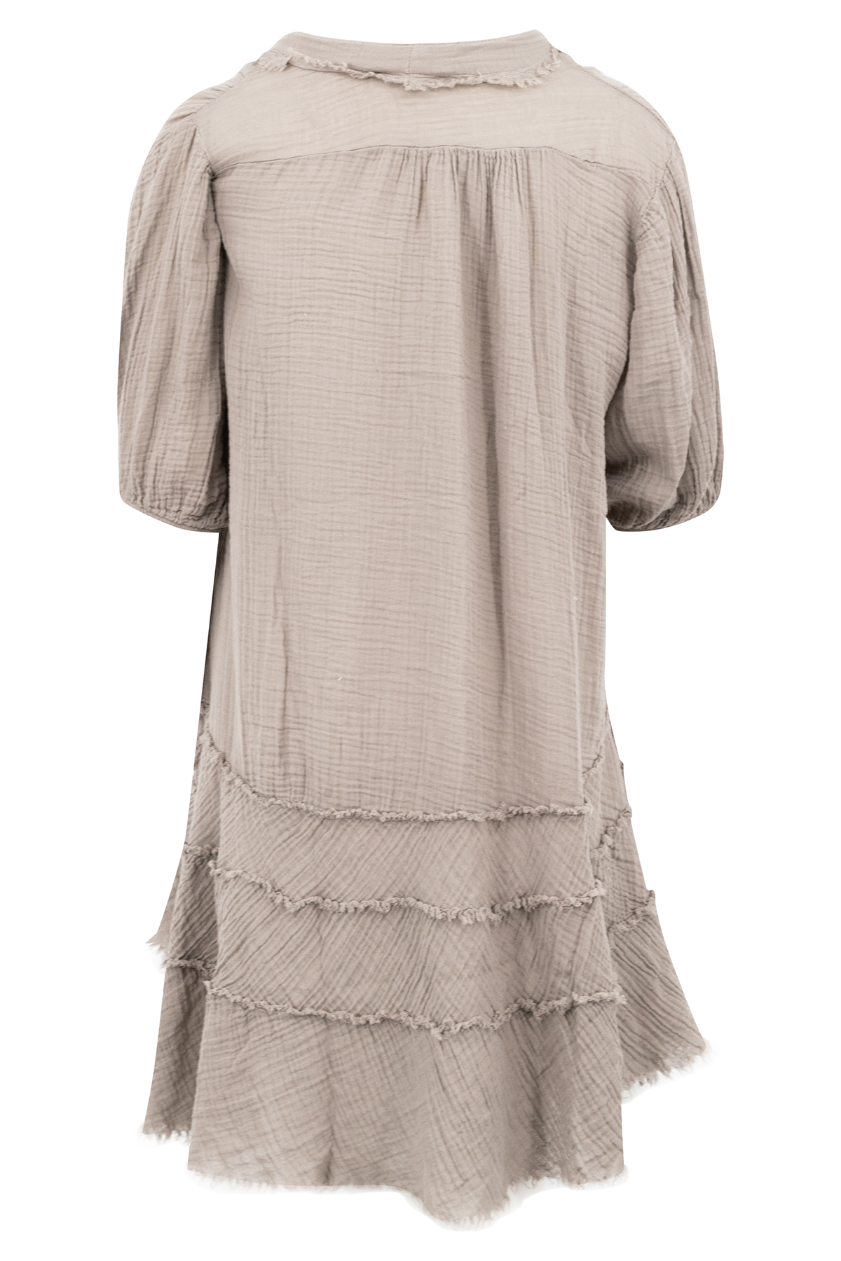 Bohemian jurk in taupe van ibzmode, Brands of Ibiza