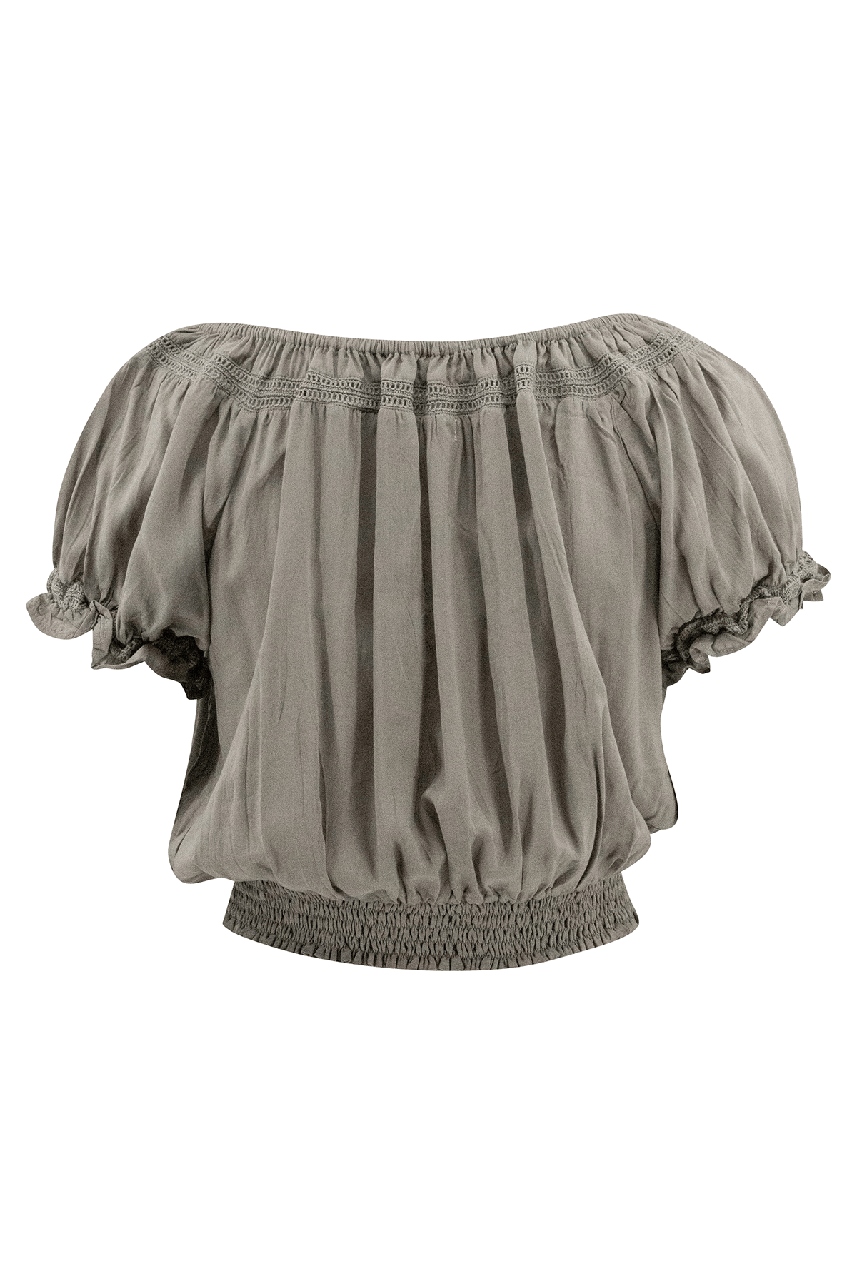 Bohemian top in khaki van ibzmode, Brands of Ibiza