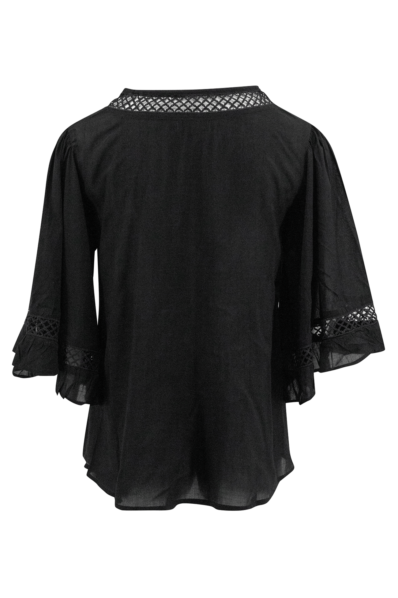 Bohemian top in black van ibzmode, Brands of Ibiza