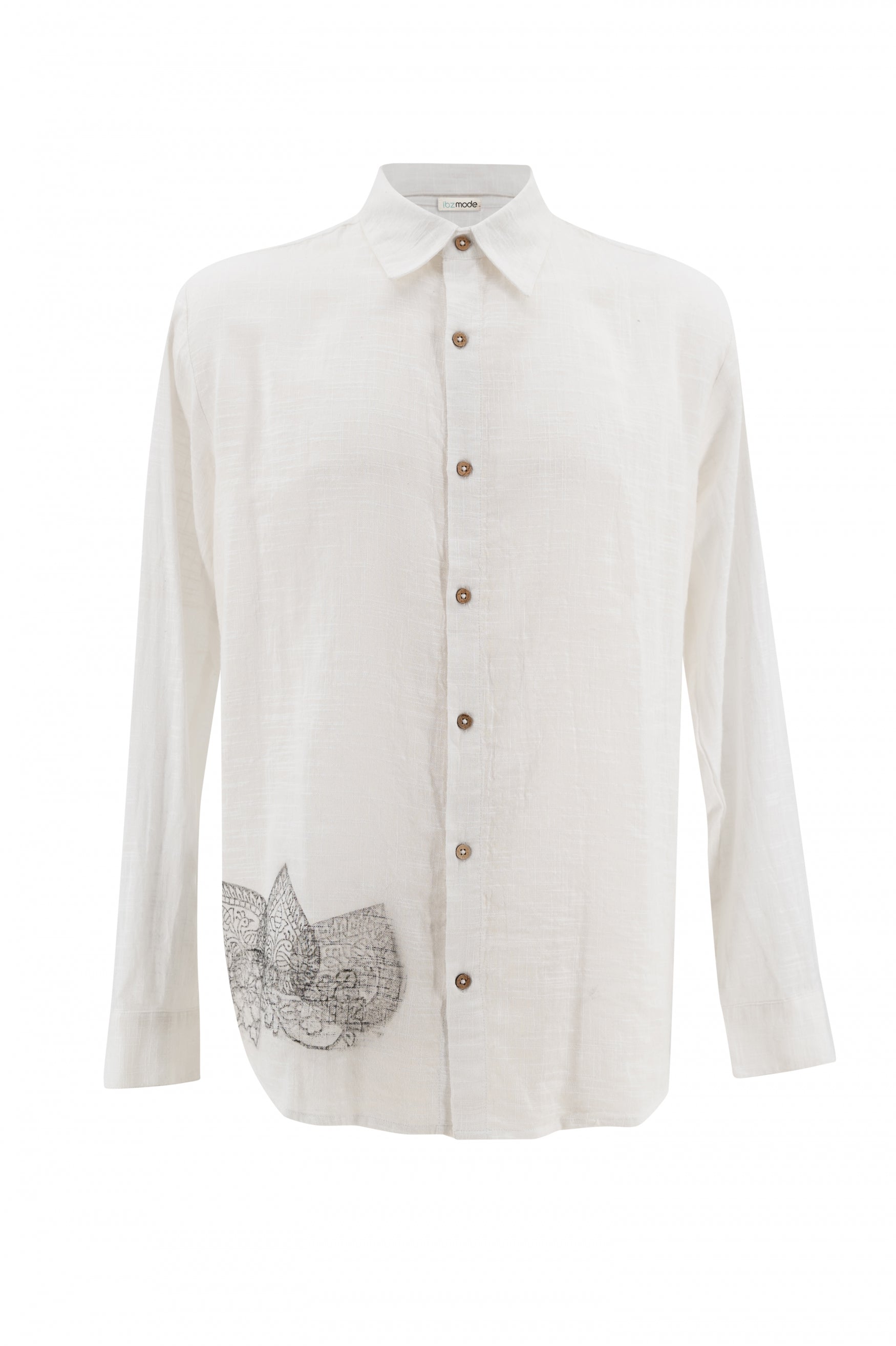 Bohemian blouse in white van ibzmode, Brands of Ibiza
