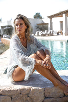 Ibizamode Top Melia Alvaria Pale Blue with subtle shimmer detail