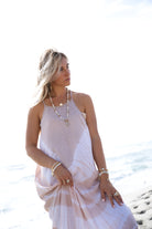 Ibizamode Dress Icha Aurelia Powder with soft tie dye look and airy feminine fit