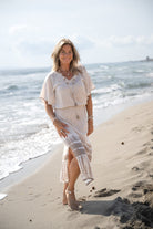 Ibizamode Dress Jen Aurelia Ivory with airy ombre look and feminine summer fit