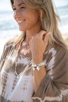 Ibizamode Top Mega Maraluna Taupe with airy ombre look and feminine summer fit
