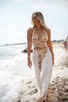 Ibizamode Pants Vena Maraluna Ivory with airy ombre look and flowy summer fit