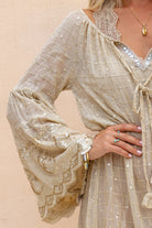 Ibzmode Tunic Amara Lunara Sand with subtle shimmer detail