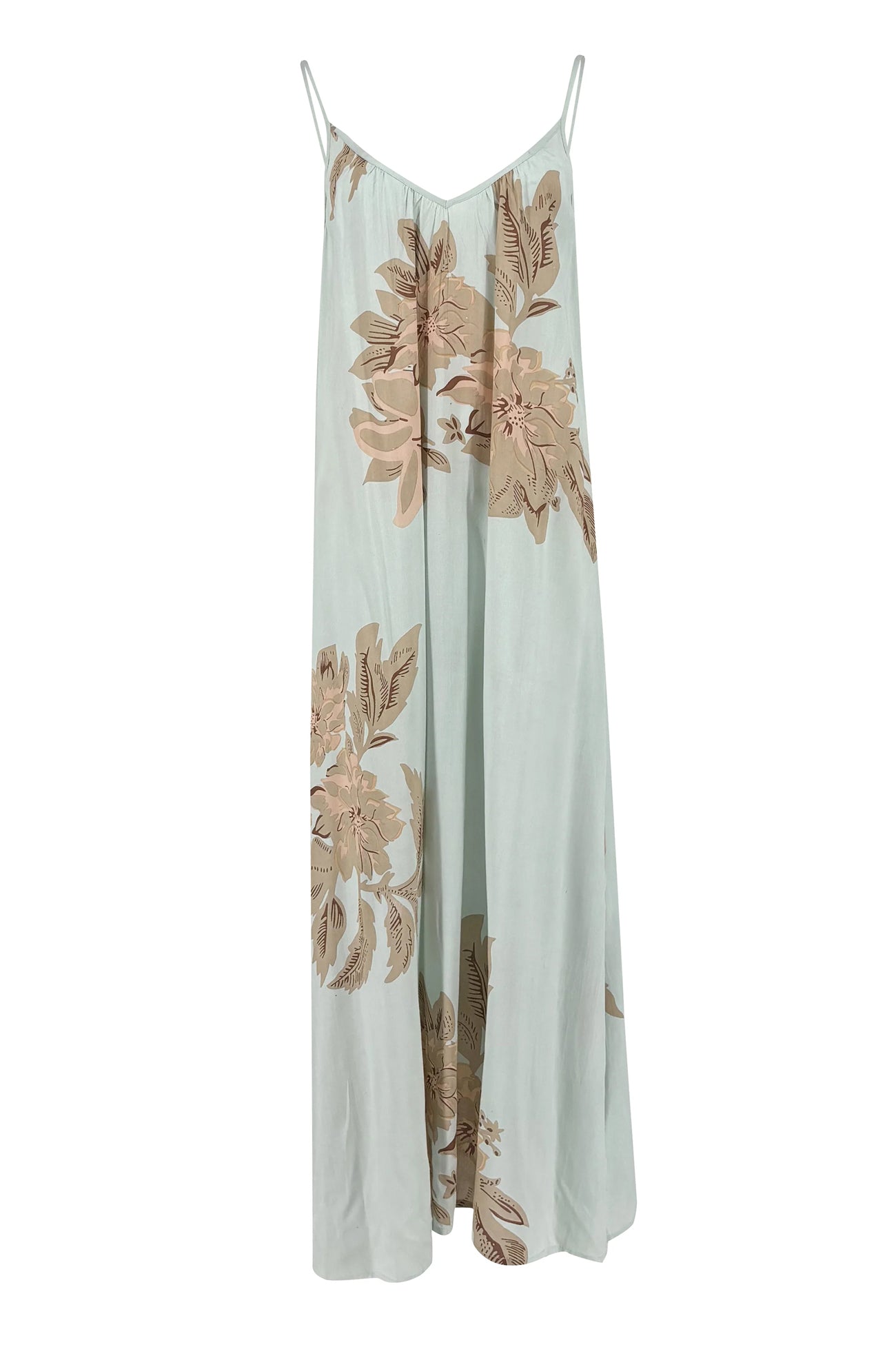 Ibizamode Strap Dress Madia Isalea Mint floral maxi dress