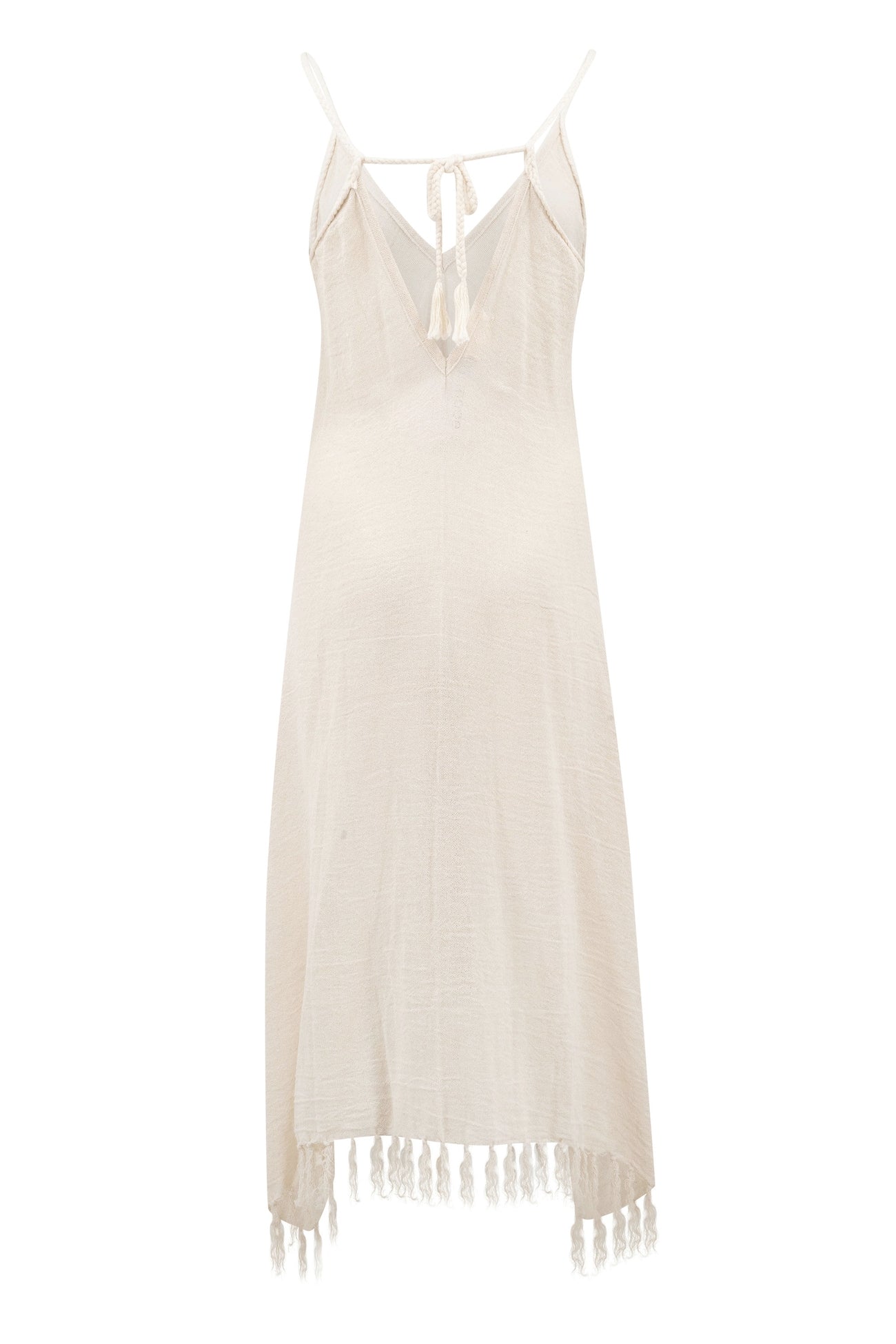 Bohemian jurk in ecru van ibzmode, Brands of Ibiza