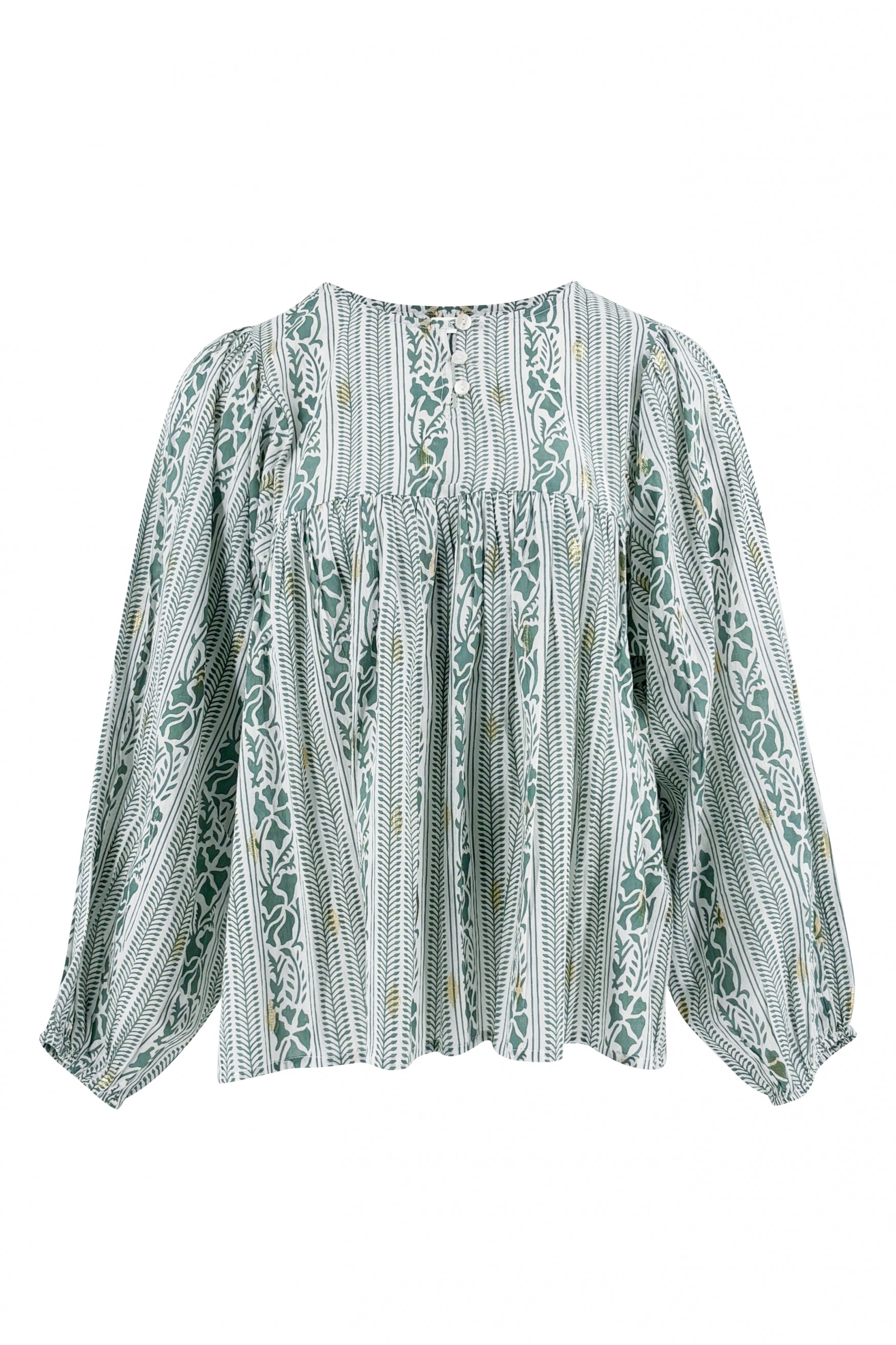 Bohemian blouse in blue van ibzmode, Brands of Ibiza