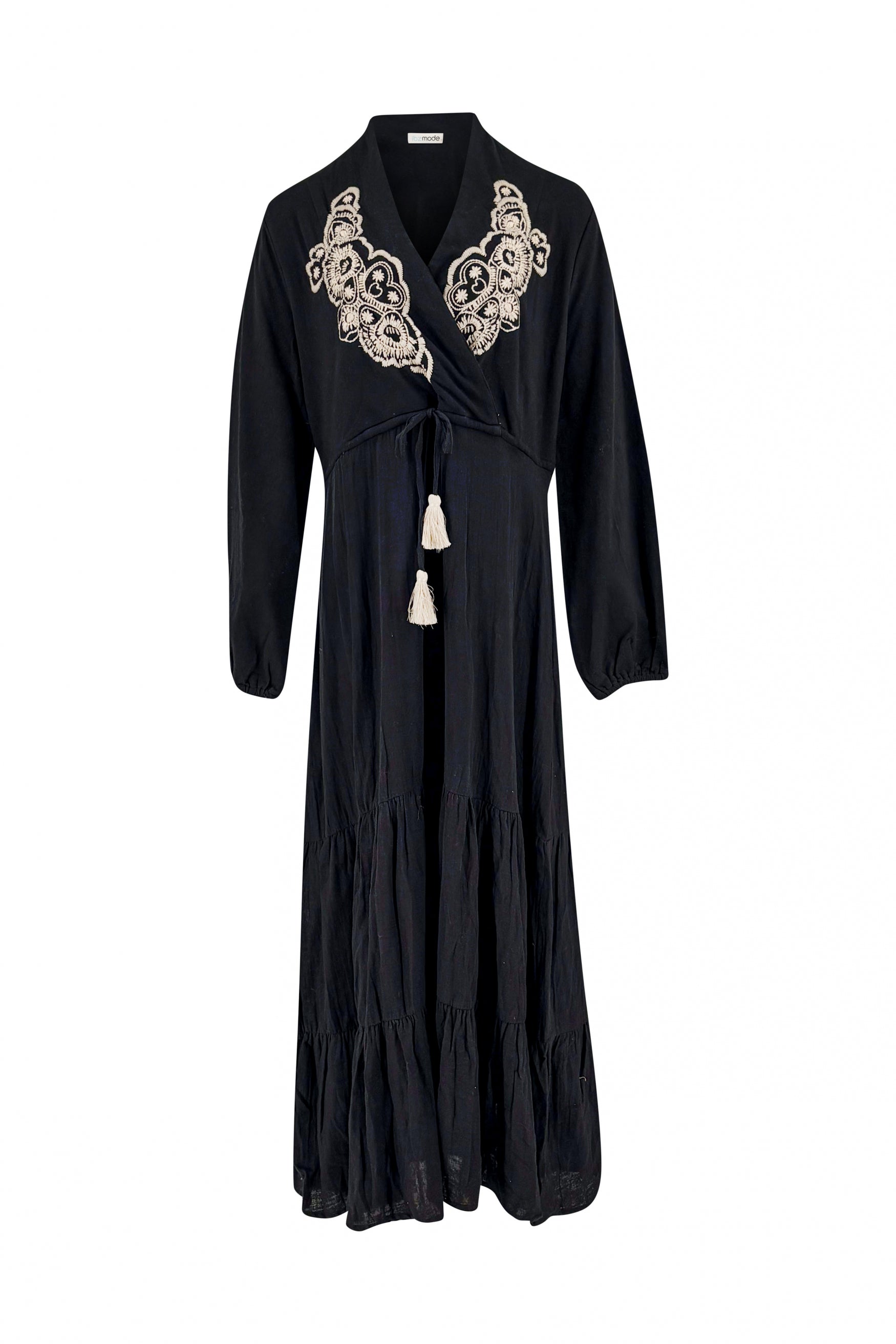 Bohemian jurk in black van ibzmode, Brands of Ibiza