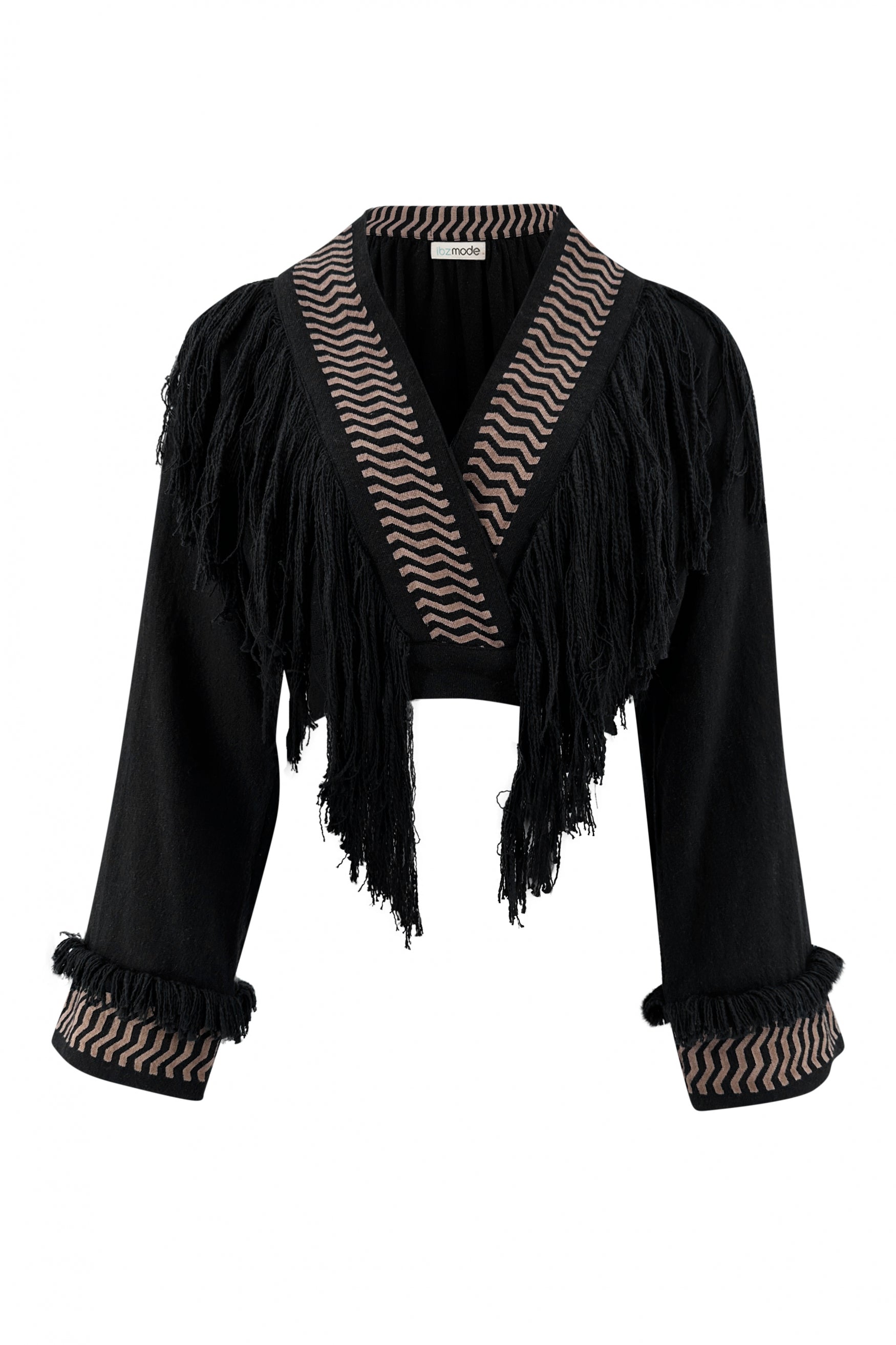 Bohemian top in black van ibzmode, Brands of Ibiza
