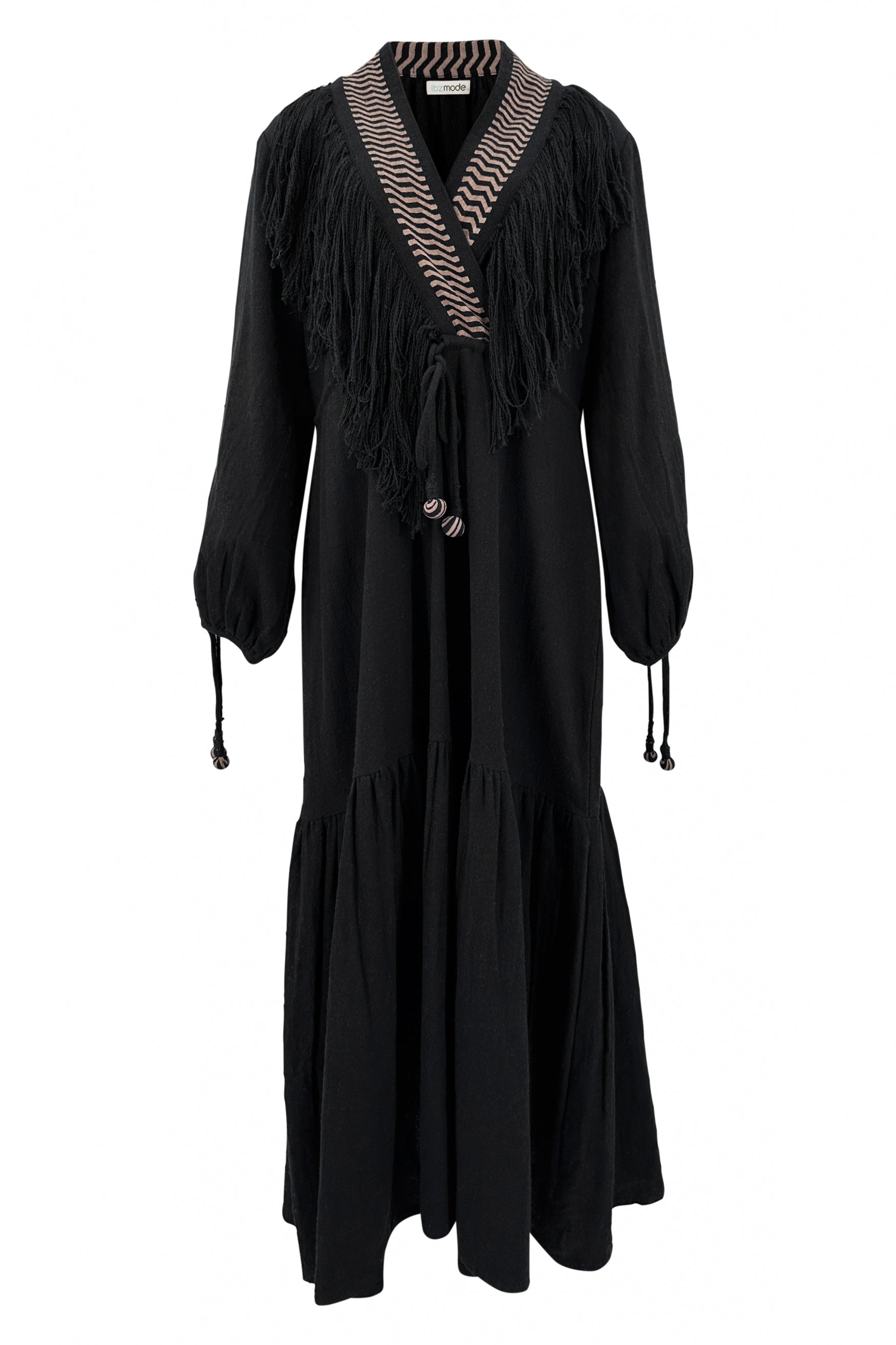 Bohemian jurk in black van ibzmode, Brands of Ibiza