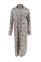 Isla Ibiza long bohemian blouse Morena with blue print