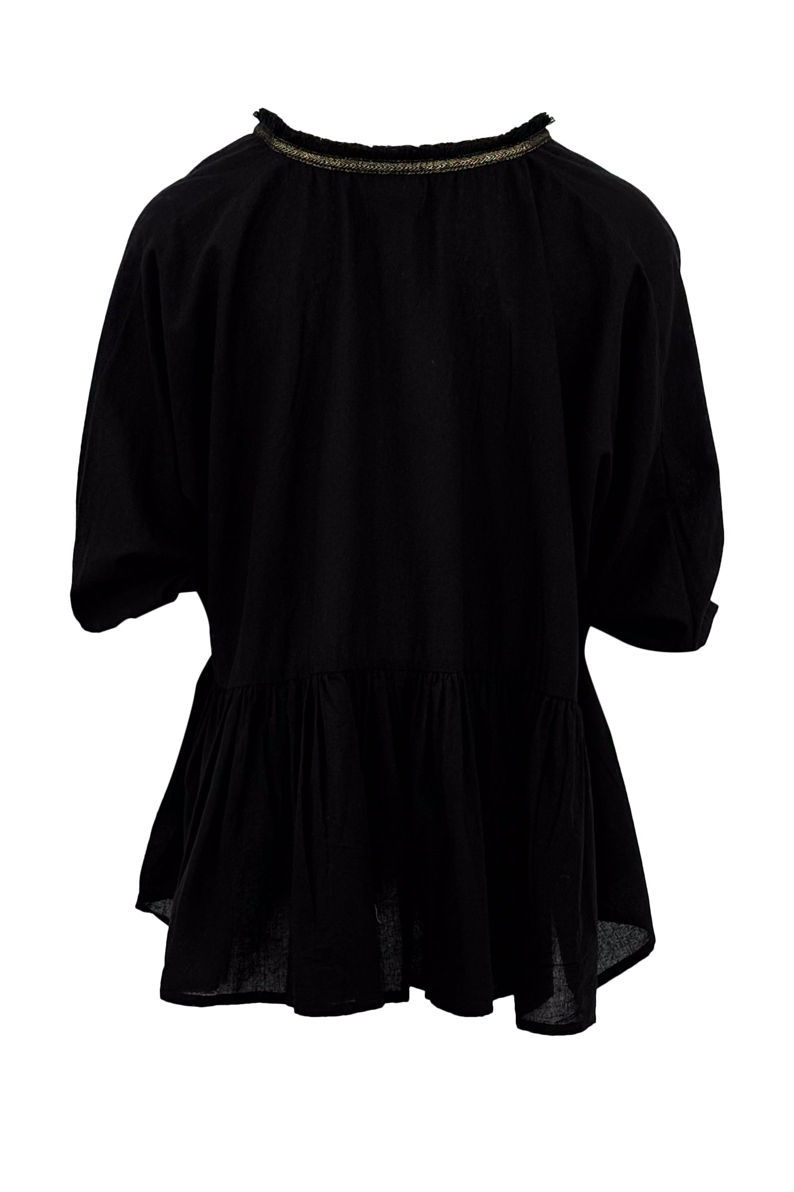 Bohemian blouse in black van ibzmode, Brands of Ibiza