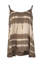 Ibizamode Strap Top Yago Maraluna Taupe with airy ombre look and feminine summer fit