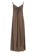 Ibizamode Strap Dress Valia Taupe with airy flowy fit and feminine summer look