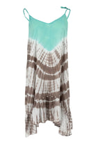 Ibizamode Short Dress Tris Aurelia Light Mint with airy ombre look and feminine summer fit