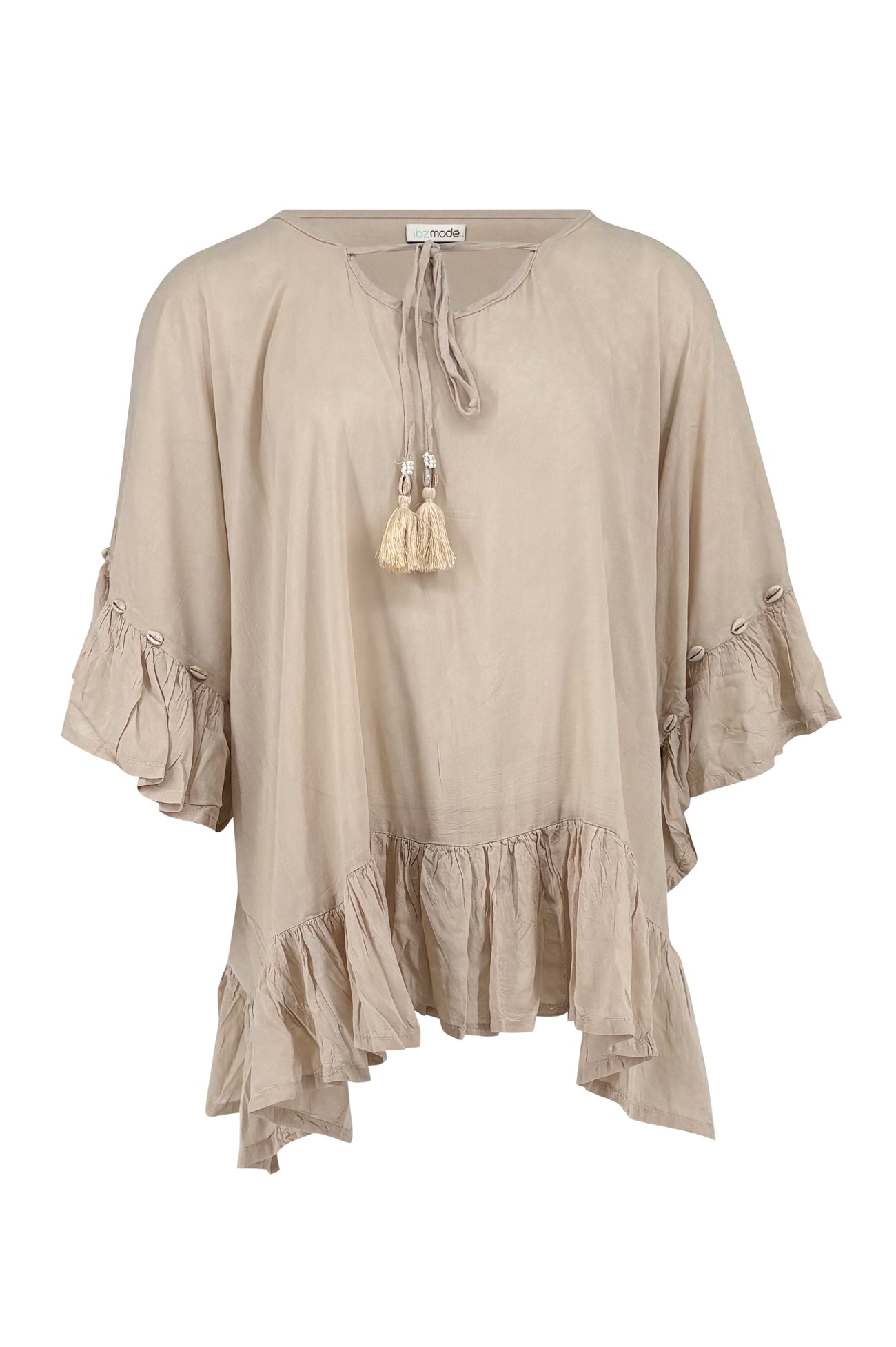 Ibizamode Tunic Liv Ivory with airy summer fit and relaxed beachwear look