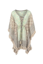 Ibzmode Short Kimono Flora Miranza Mint beach kimono