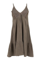 Ibizamode dark taupe strap resort dress
