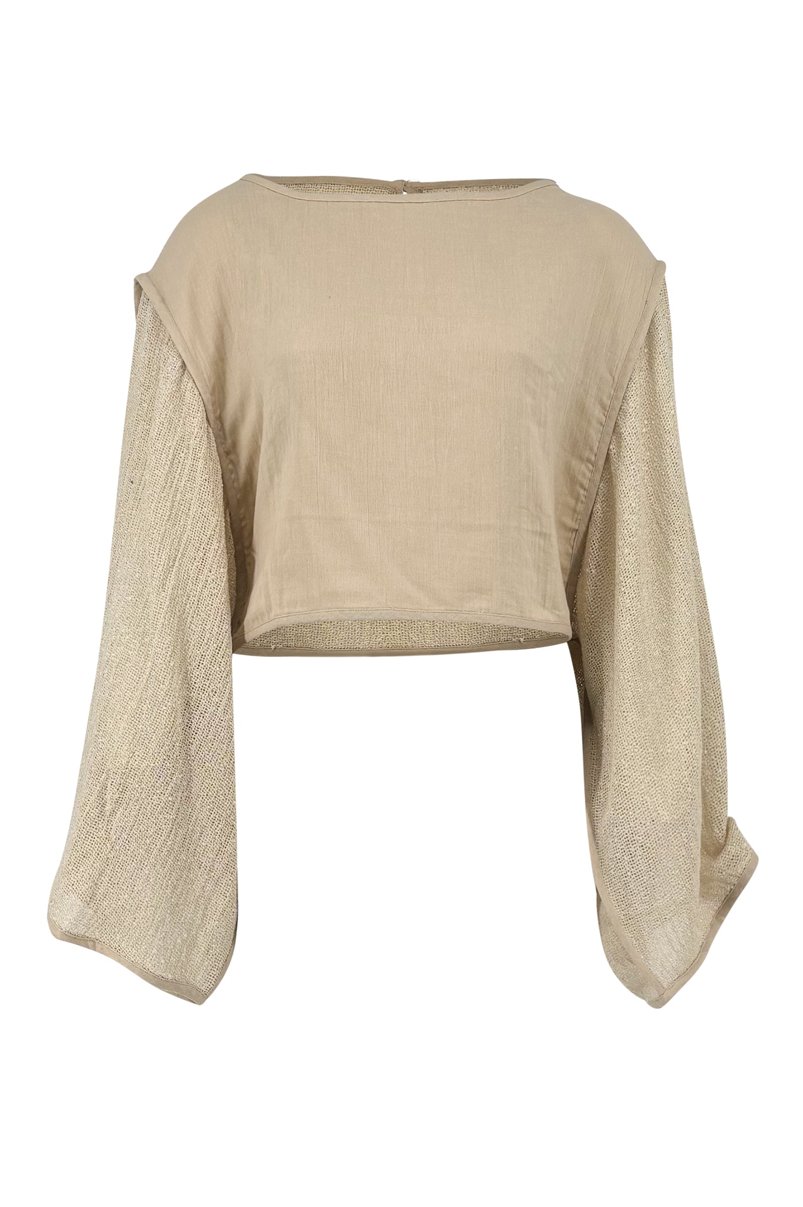 Ibizamode beige cotton resort top