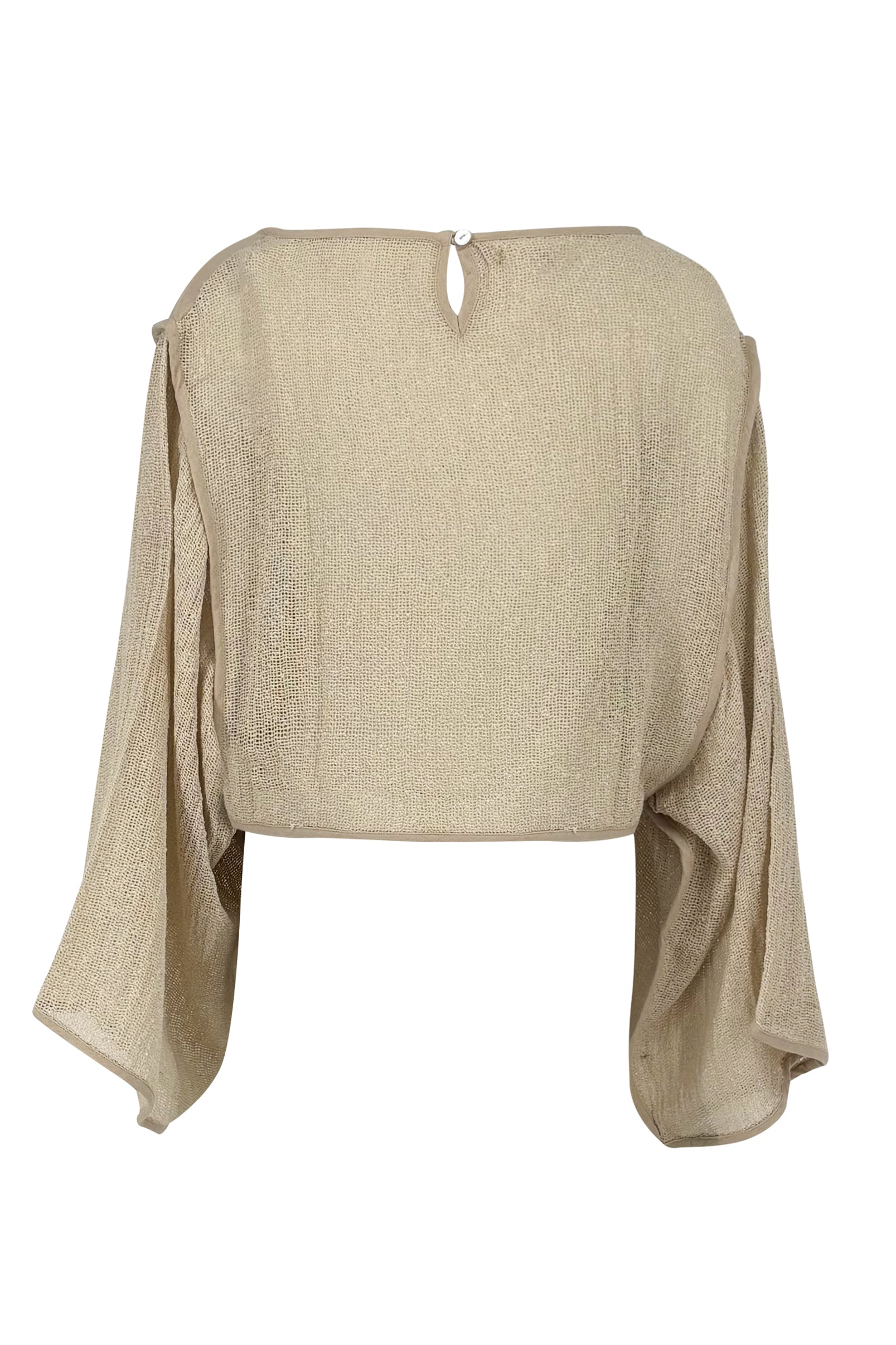 Ibizamode beige cotton resort top