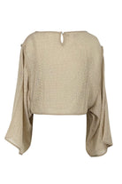 Ibizamode beige cotton resort top