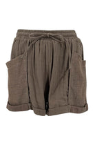 Ibizamode dark taupe cotton cami and shorts set