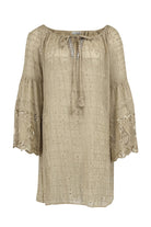 Ibzmode Tunic Amara Lunara Sand with subtle shimmer detail