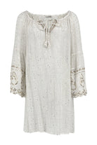 Ibzmode Tunic Amara Lunara White with subtle shimmer detail