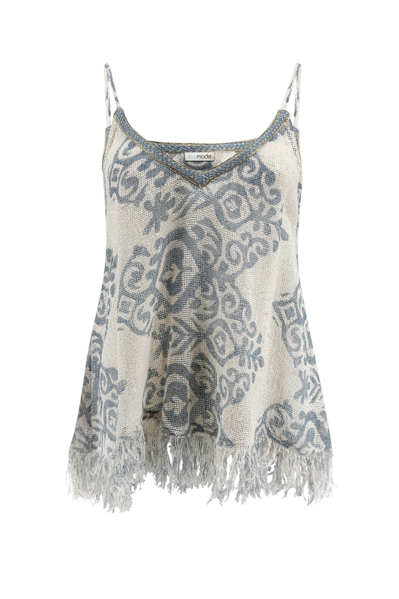 Ibizamode Strap Top Elaria Alvaria Pale Blue with subtle shimmer detail