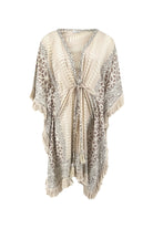 Ibzmode Short Kimono Flora Miranza Natural bohemian beachwear