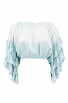 Ibizamode Bohemian Blush mint tie dye viscose top