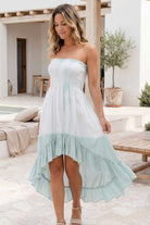 Dress Gypsy Navira Mint tie dye jurk | ibizamode