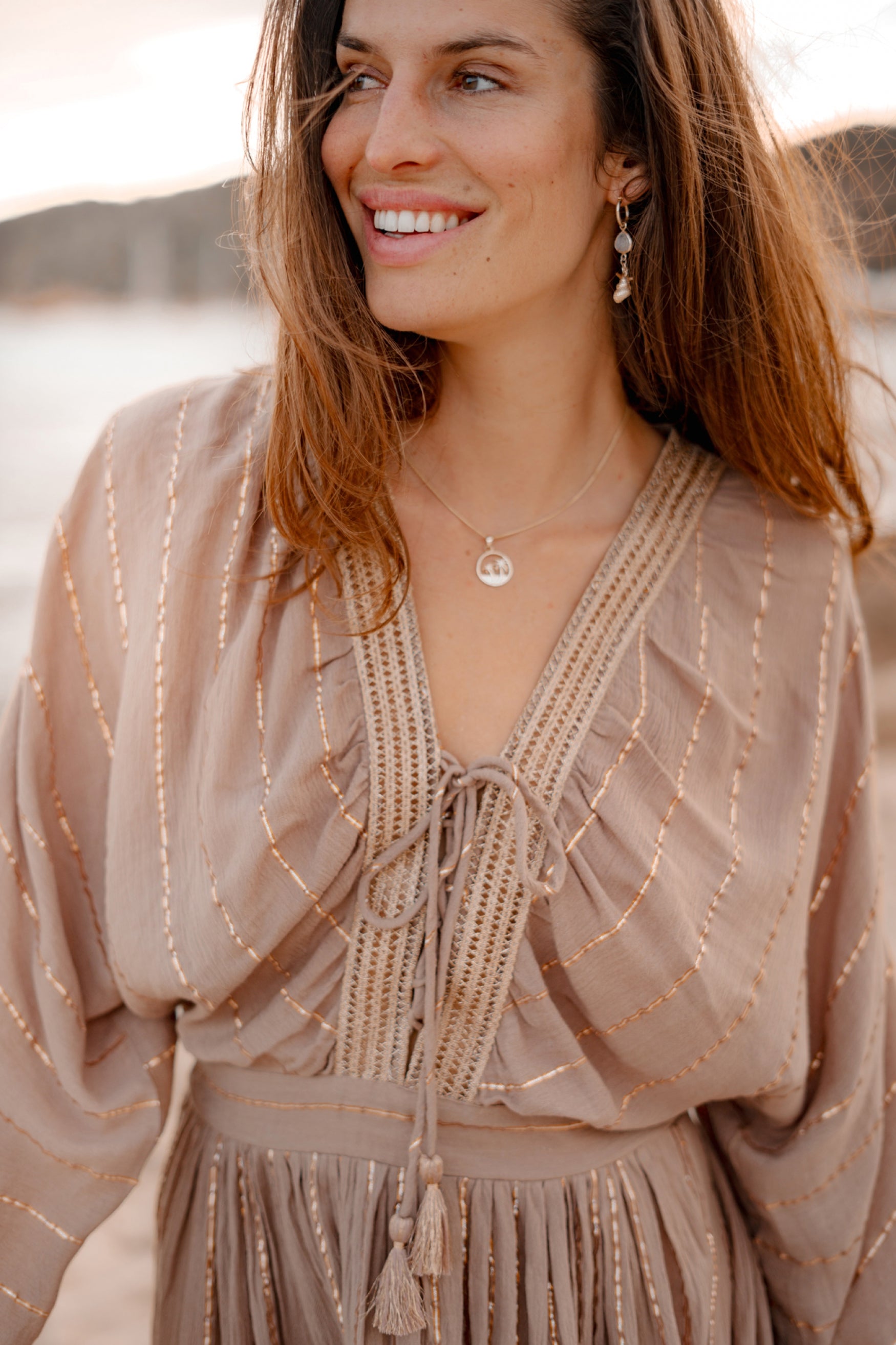 Bohemian item in light taupe van ibzmode, Brands of Ibiza