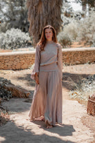 Bohemian broek in light taupe van ibzmode, Brands of Ibiza