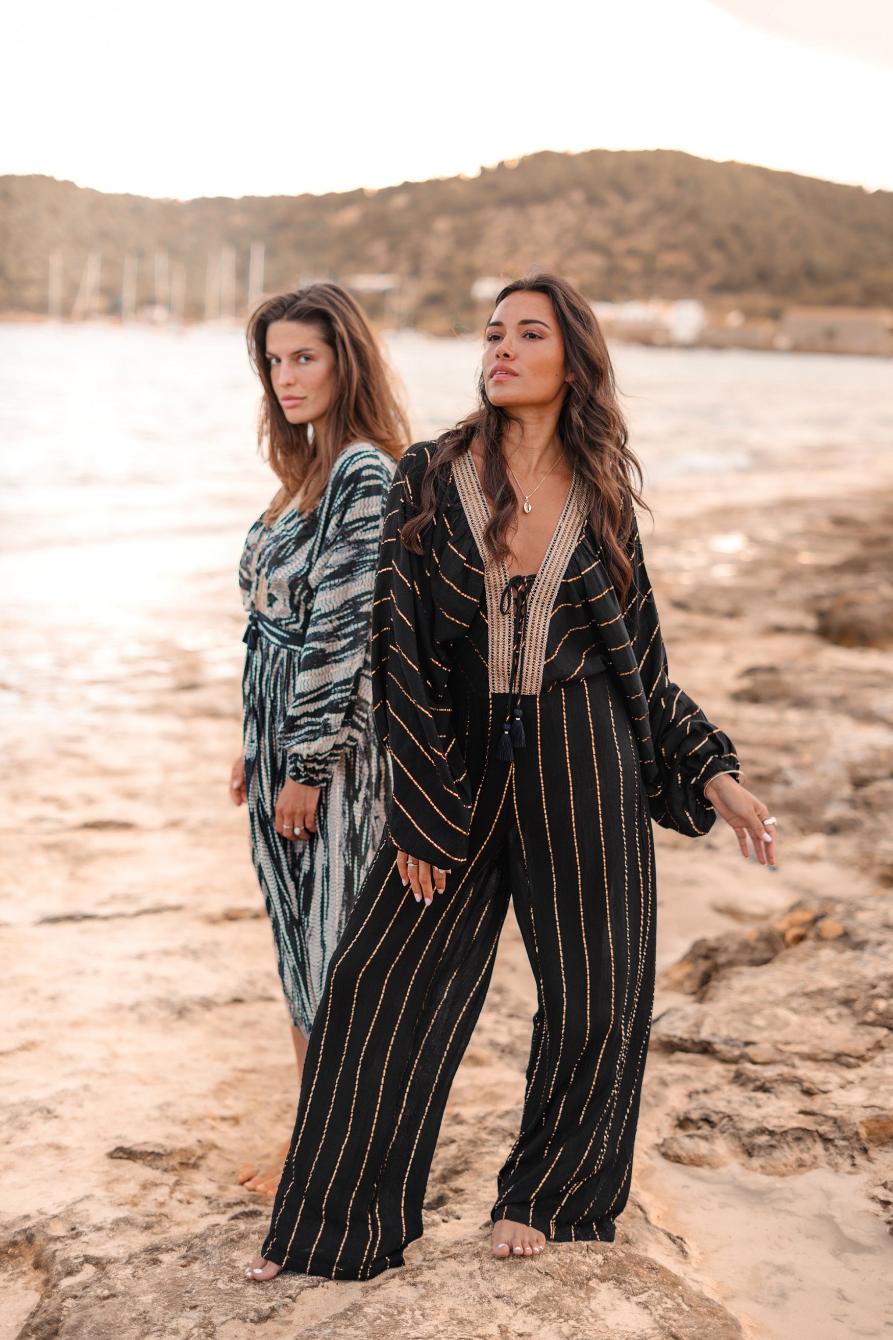 Bohemian jurk in black van ibzmode, Brands of Ibiza