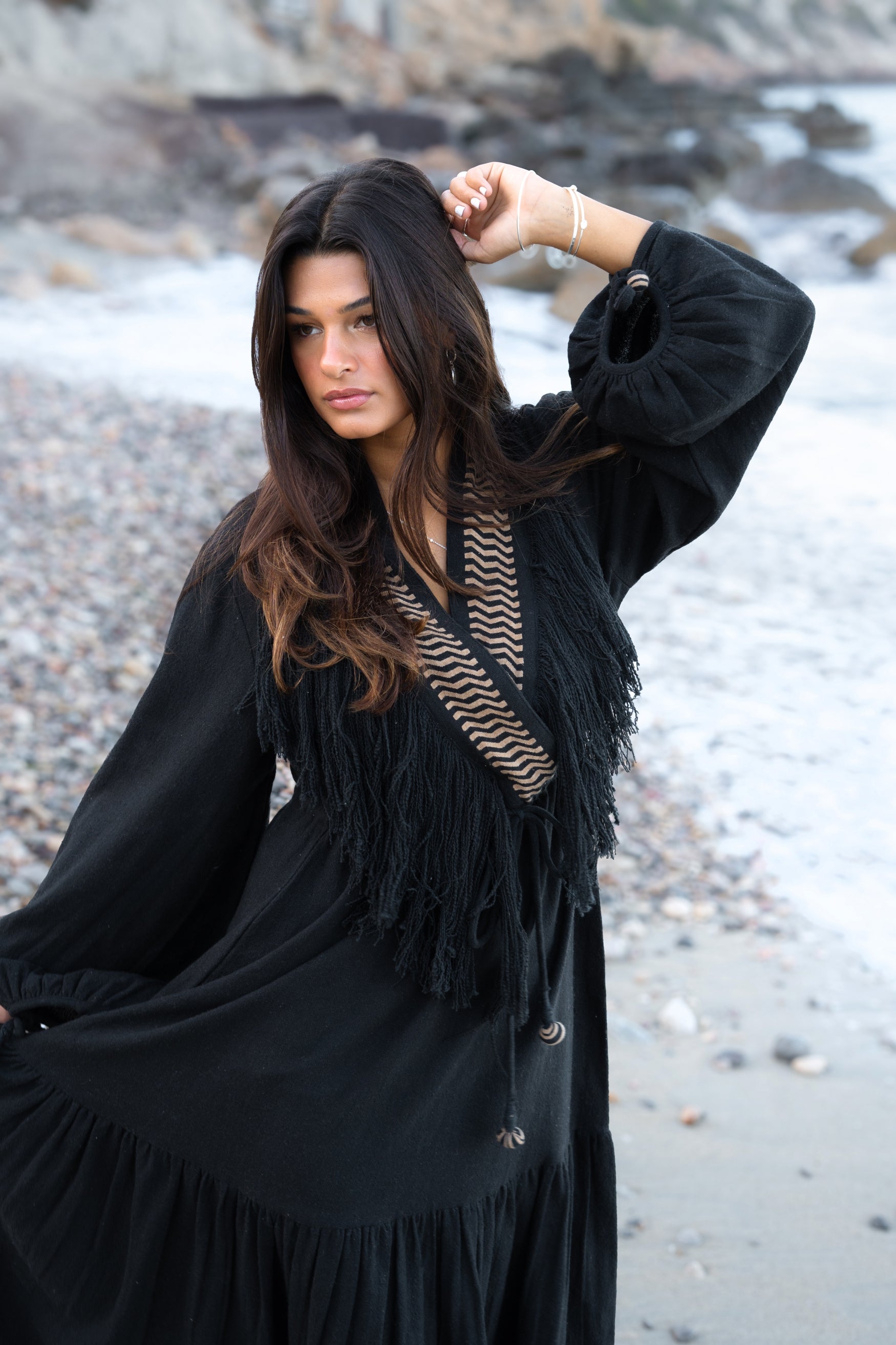Bohemian jurk in black van ibzmode, Brands of Ibiza