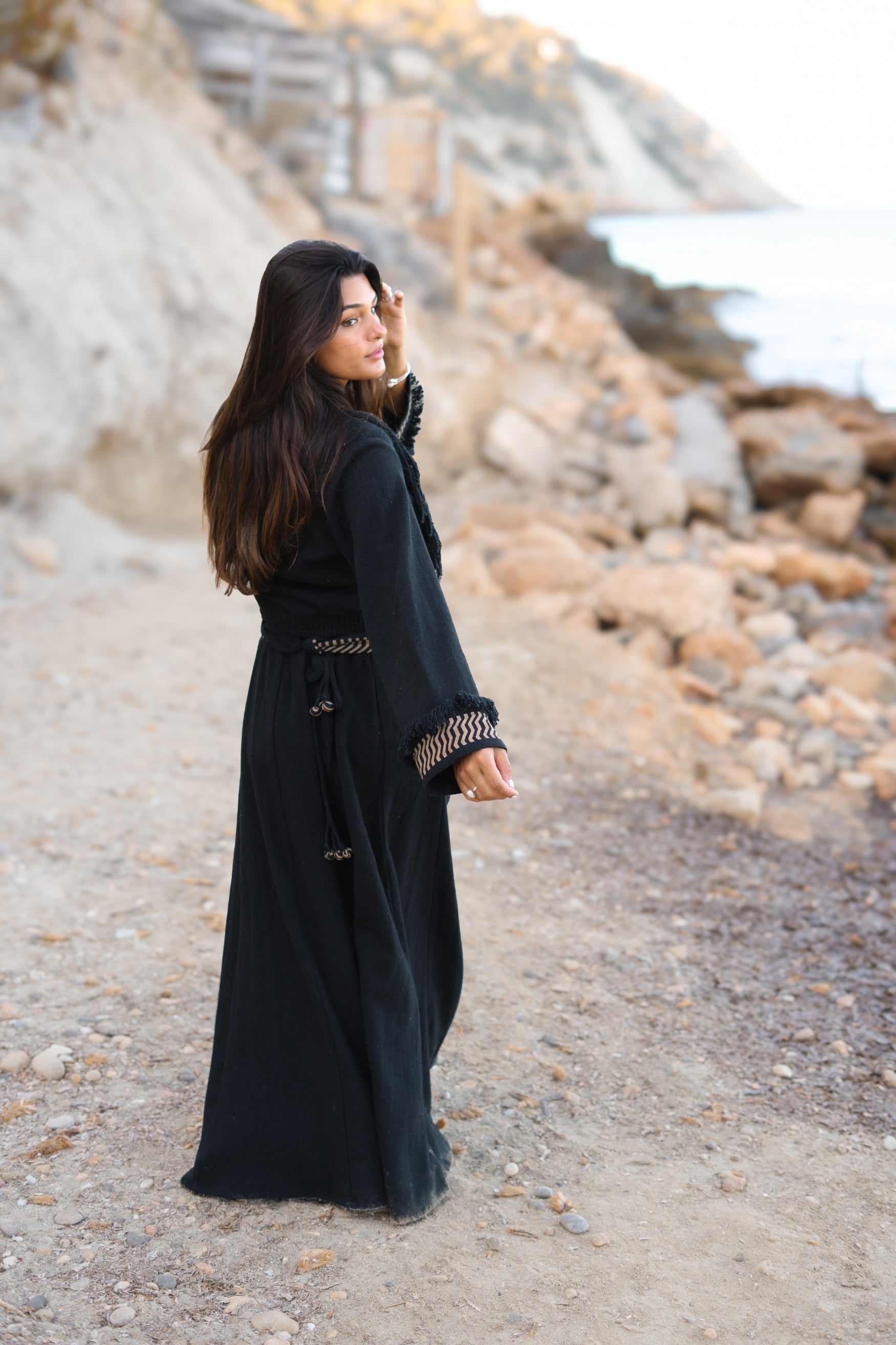 Bohemian top in black van ibzmode, Brands of Ibiza