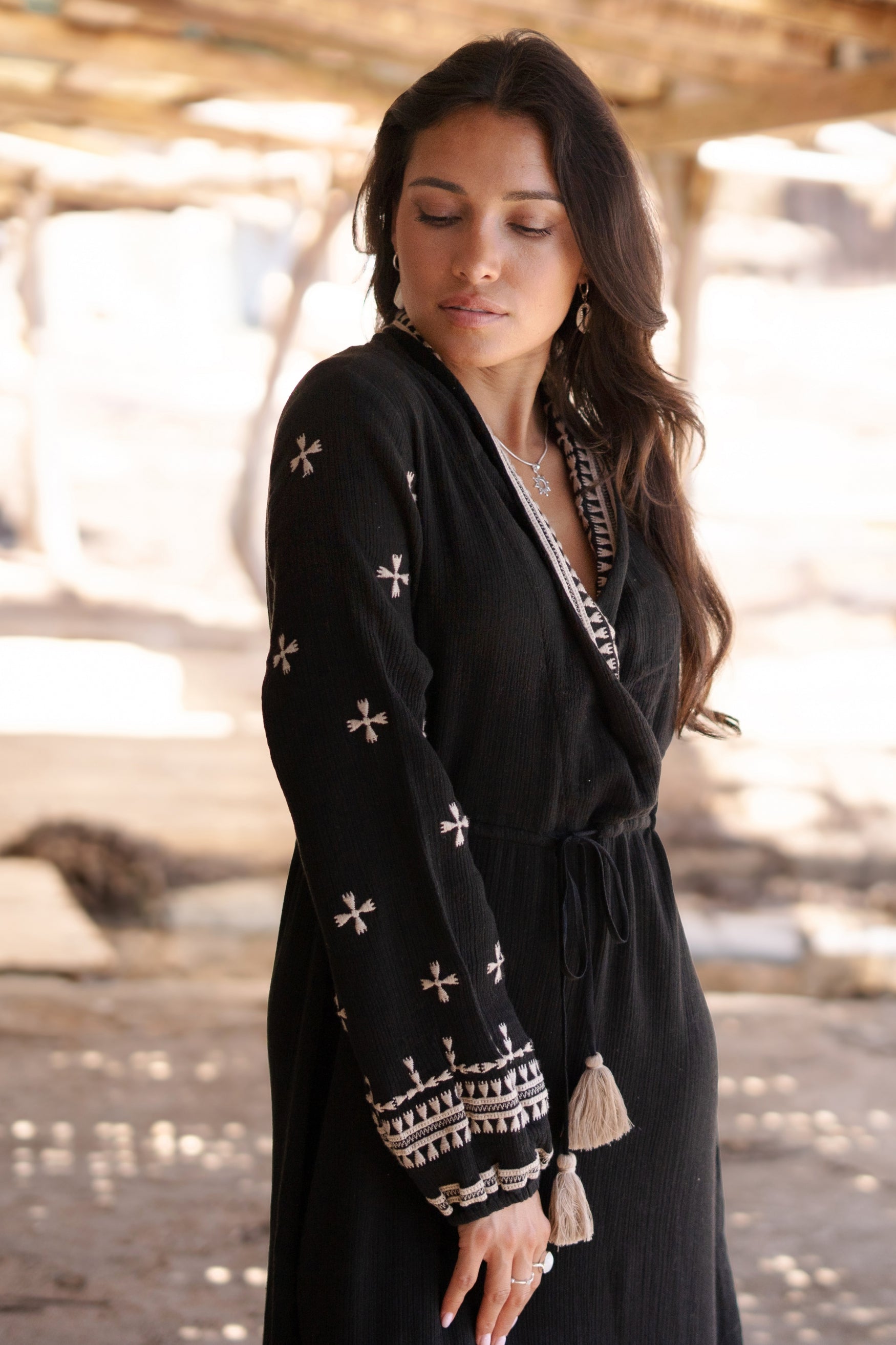 Bohemian jurk in black van ibzmode, Brands of Ibiza