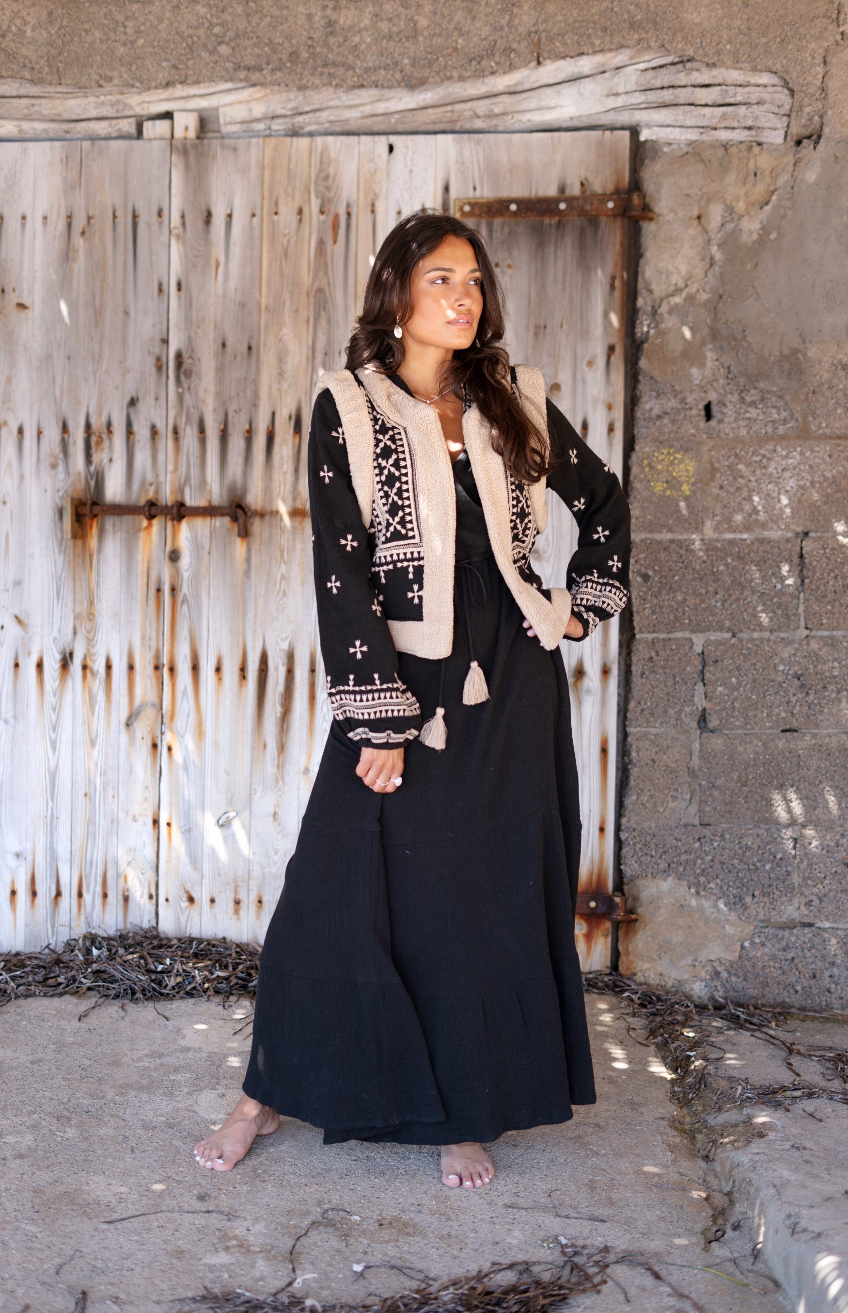 Bohemian jurk in black van ibzmode, Brands of Ibiza