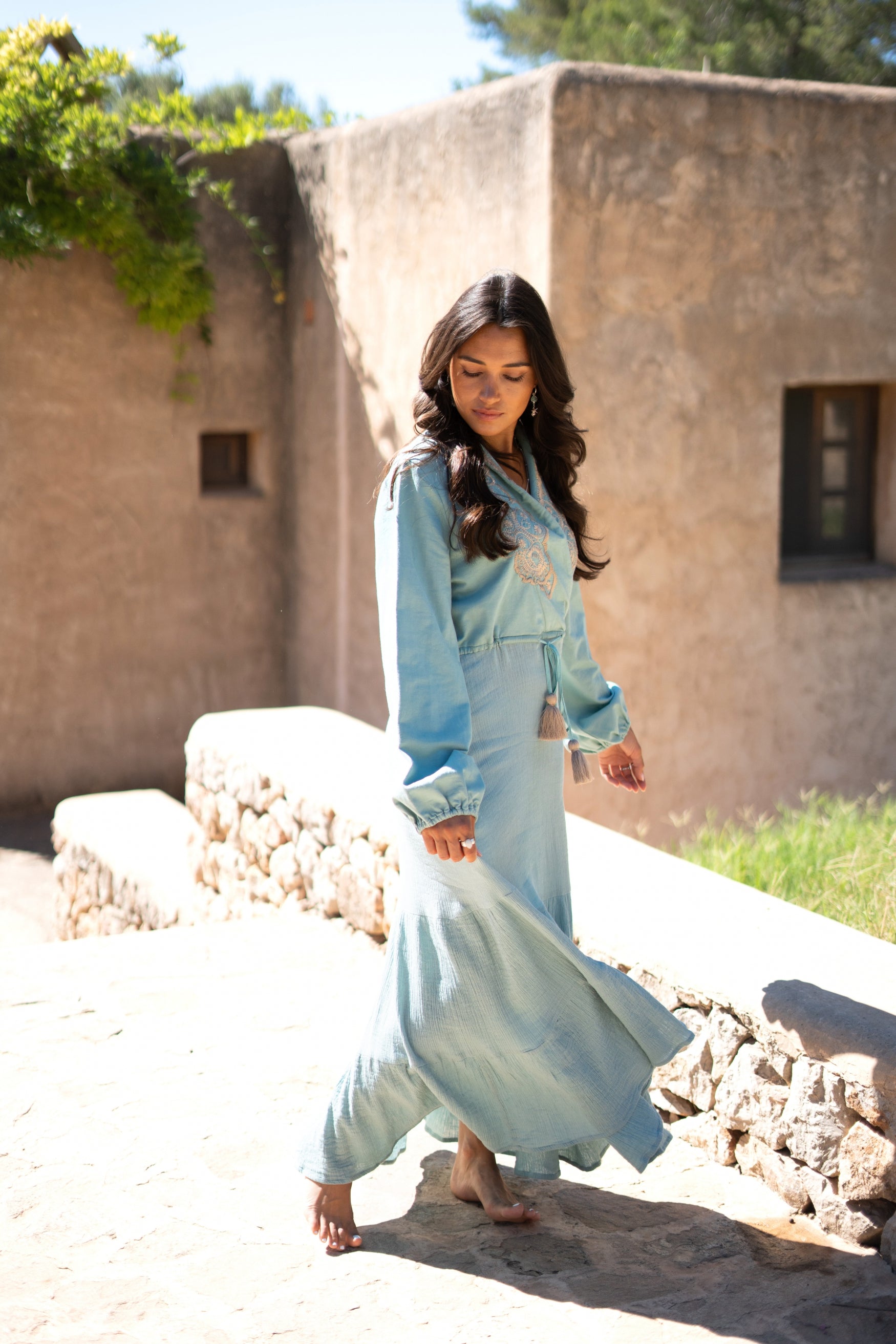 Bohemian jurk in blue van ibzmode, Brands of Ibiza