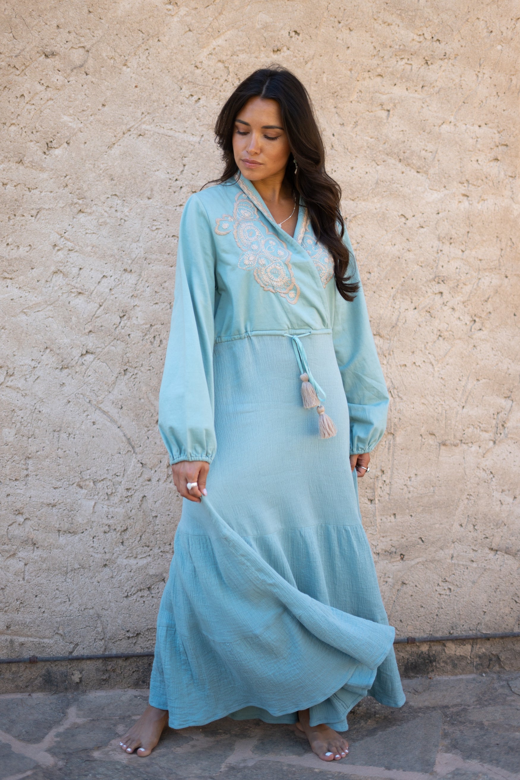 Bohemian jurk in blue van ibzmode, Brands of Ibiza