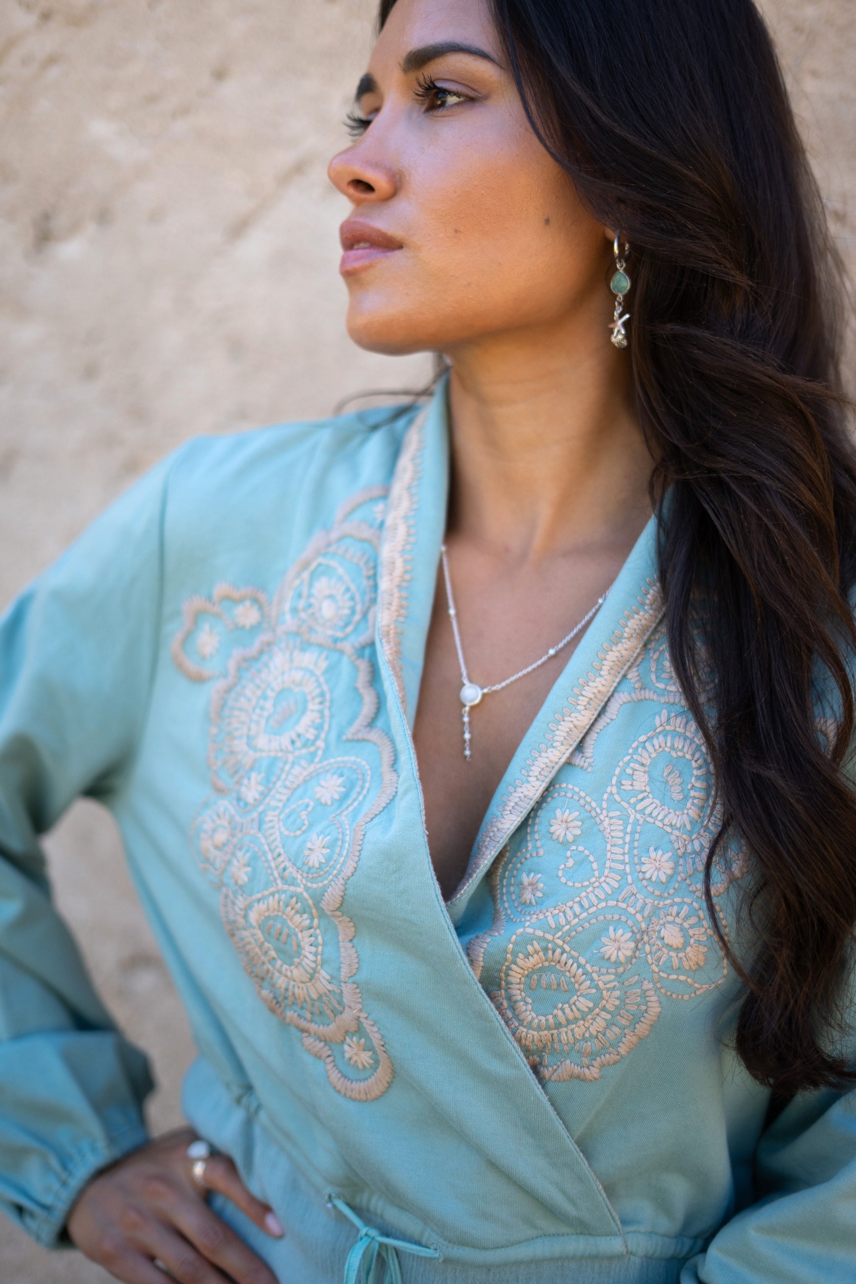 Bohemian jurk in blue van ibzmode, Brands of Ibiza