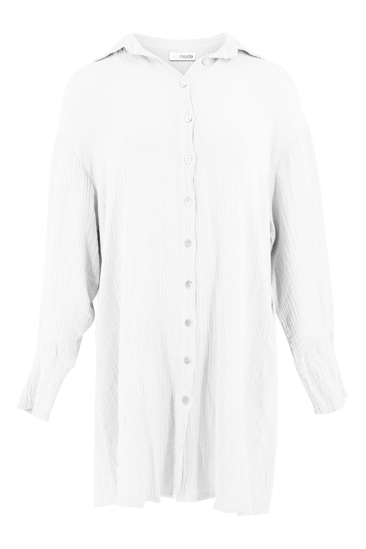 Bohemian blouse in white van ibzmode, Brands of Ibiza