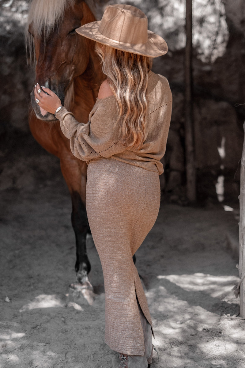 Bohemian rok in brown van MOOST Wanted, Brands of Ibiza