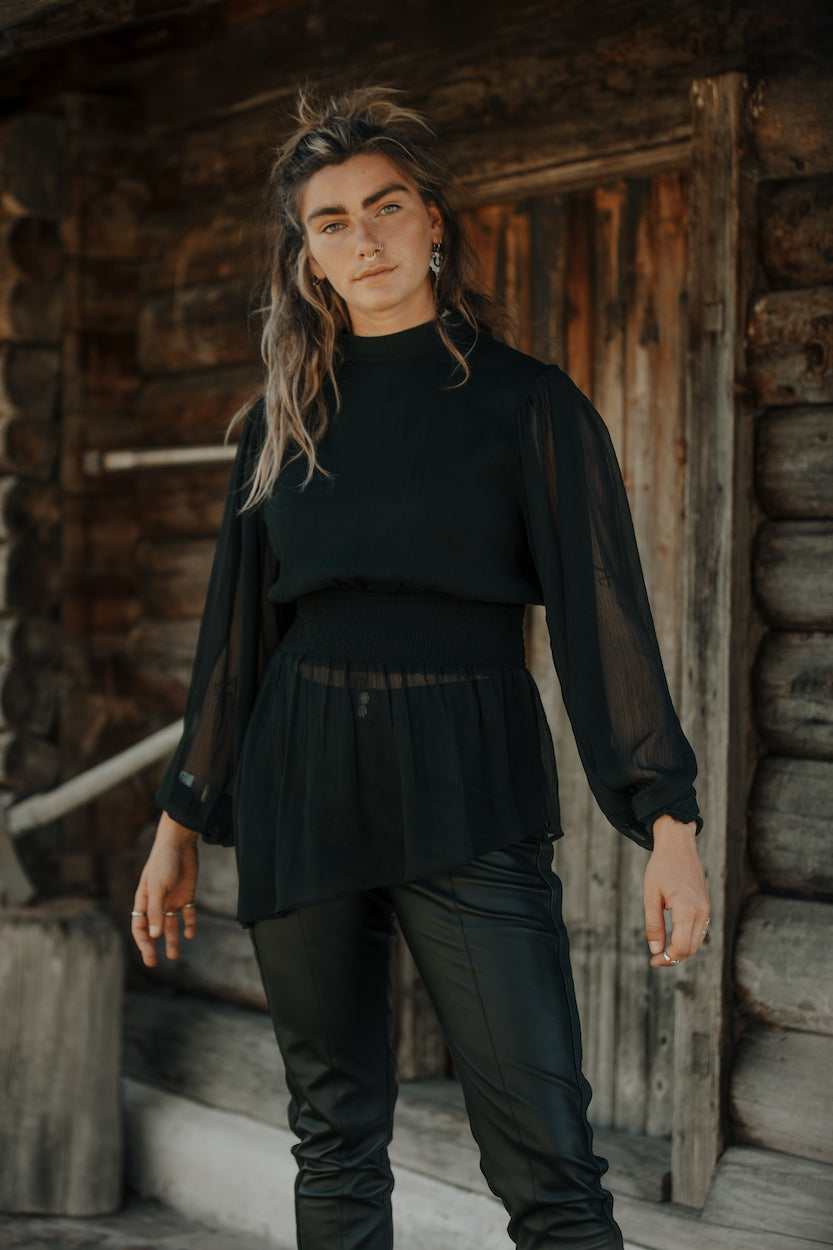 Bohemian top in black van MOOST Wanted, Brands of Ibiza