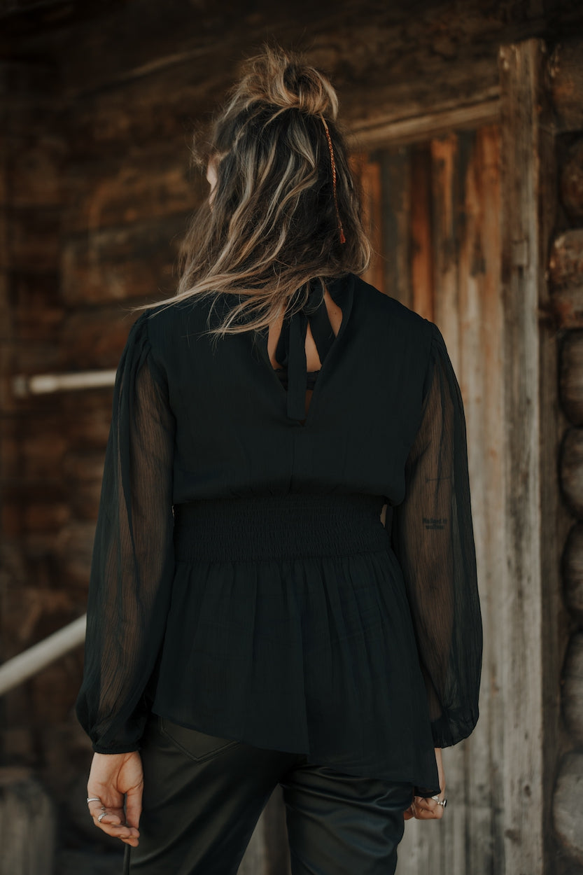 Bohemian top in black van MOOST Wanted, Brands of Ibiza