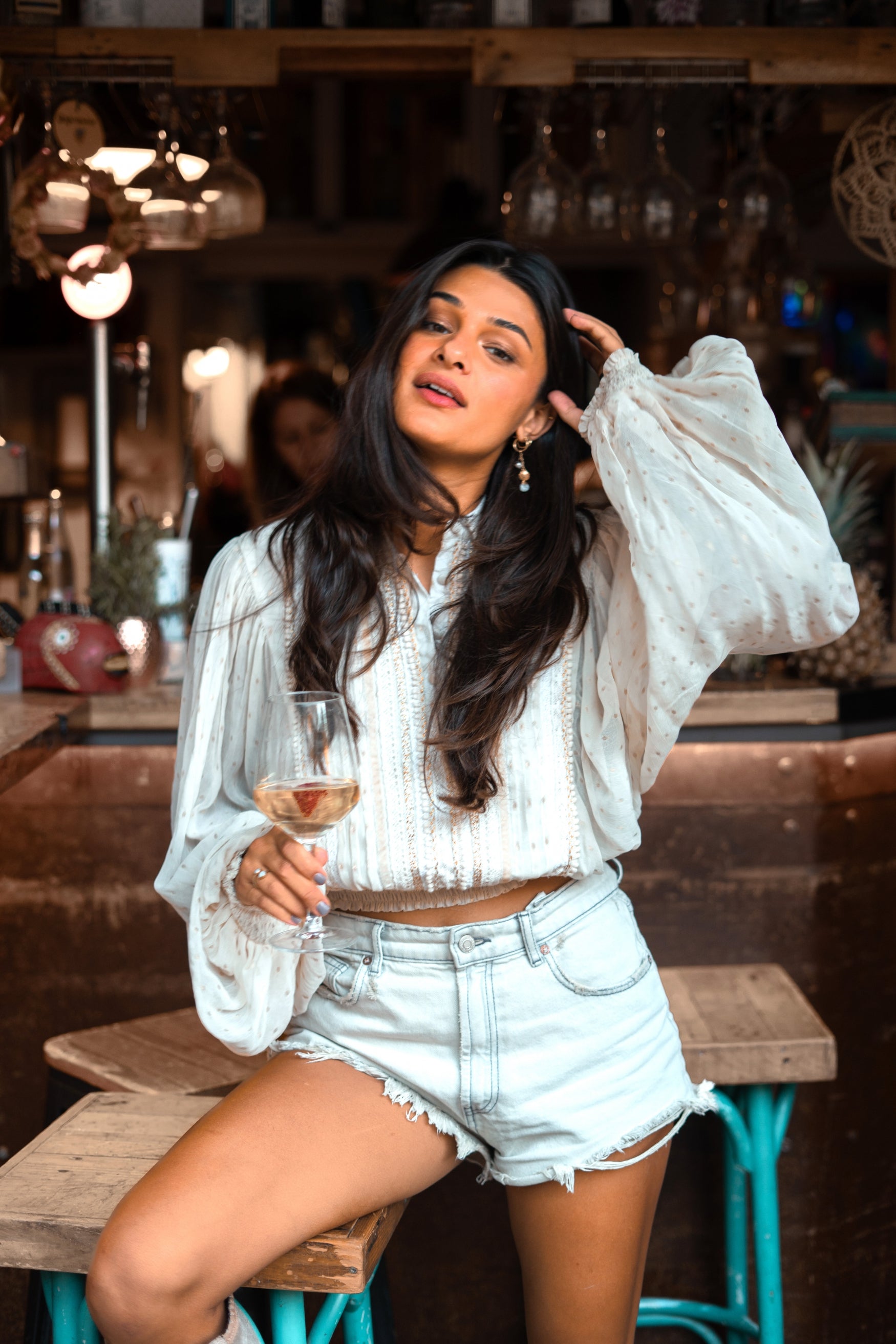 Chemisier bohème en écru de IBZmode, Marques d'Ibiza